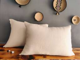 Muslin Pillowcase, Boho Cotton Pillow Cover, Musling Bedding, Standard Pillowcase
