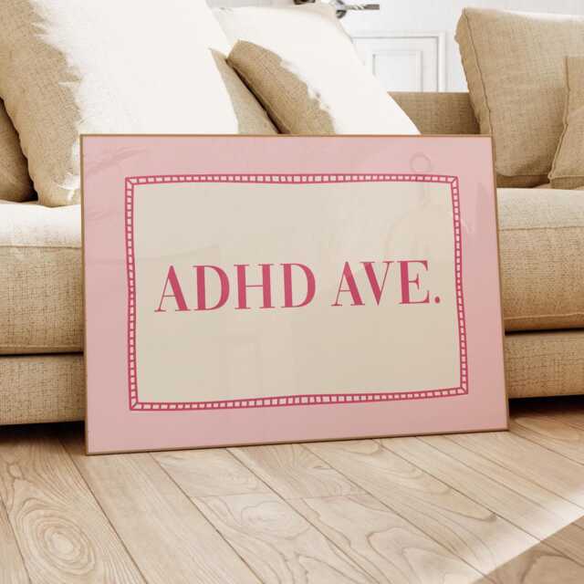 Adhd Avenue Art Print Funny Mental Health, Eclectic Street Style - image 1