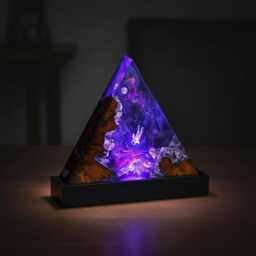 Galaxy Astronaut Resin Lamp Cosmic Triangle Night Light