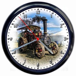Traction Steam Engine Wall Clock