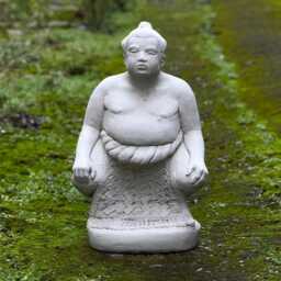 Stone Sumo Wrestler Statue Concrete Japanese Sculpture Outdoor Garden & Home Decoration Cement Man Figurine Zen Ornament Lover Gift - thumbnail 4