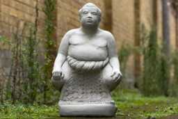 Stone Sumo Wrestler Statue Concrete Japanese Sculpture Outdoor Garden & Home Decoration Cement Man Figurine Zen Ornament Lover Gift