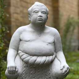 Stone Sumo Wrestler Statue Concrete Japanese Sculpture Outdoor Garden & Home Decoration Cement Man Figurine Zen Ornament Lover Gift - thumbnail 2