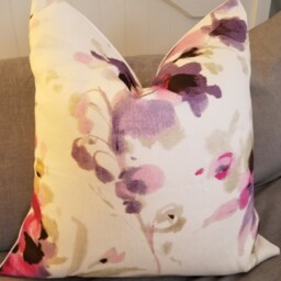 New Vervain Zerbina Berry.linen.toss Pillow.throw Pillow.slipcovers.cushion Covers.florals.spring Decor.summer Decor.designer Fabric - thumbnail 3