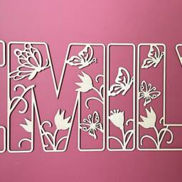 Butterfly Name Sign - Letters- Personalised Custom Decor Theme Wall Art - thumbnail 3
