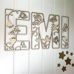 Butterfly Name Sign - Letters- Personalised Custom Decor Theme Wall Art - thumbnail 2