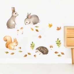 Forest Animal Wall Decals Woodland Nursery Decor - thumbnail 1