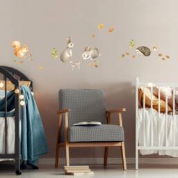 Forest Animal Wall Decals Woodland Nursery Decor - thumbnail 2