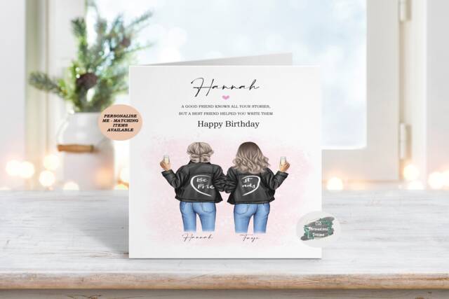 Personalised Friend Birthday Card - Custom Friendship Gift - image 1