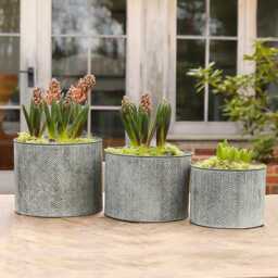 Deco Galvanised Metal Pot - thumbnail 2