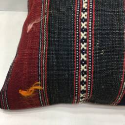 Vintage Turkish Kilim Pillow Cover, Bohemian Accent, 16x16 - thumbnail 3