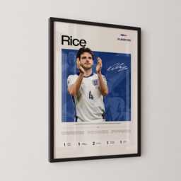 Declan Rice England Stats Poster, Football Wall Art, Soccer Print, Midfielder Gift - thumbnail 2