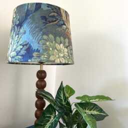 Forbidden Forest Velvet French Drum Lampshade, Empire Green Ceiling Light Shade - thumbnail 3