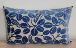 Designers Guild Calaggio Cerulean & Omega Velvet Cushion Cover 35x55 cm - thumbnail 1