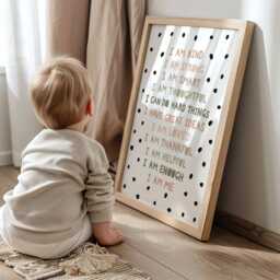 Set Of 3 Sage Green Nursery Prints, Boys Positive Affirmation, Wall Art, Bedroom Decor , Personalised, Playroom, Art - thumbnail 3