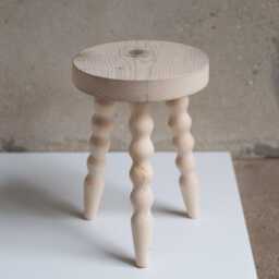 Handmade Reclaimed Wood Bobbin Plant Stand - thumbnail 2