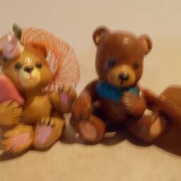 Clay Sculpted Ooak Girl Teddy Bear - thumbnail 4