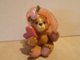 Clay Sculpted Ooak Girl Teddy Bear - thumbnail 1
