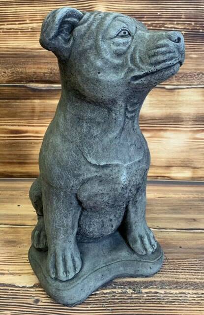 Stone Garden Large Staffordshire Staffy Bull Terrier Dog Gift Ornament - image 1