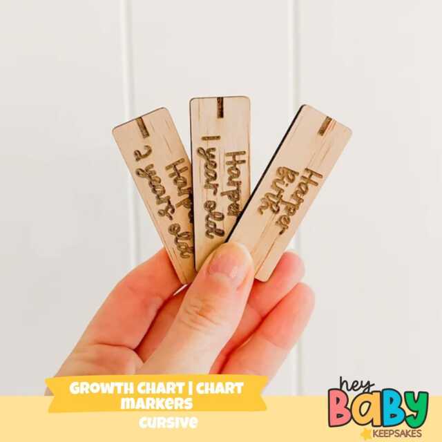 Growth Chart Markers - Height Place Setting Age Personalised For Modern Matching Set - image 1