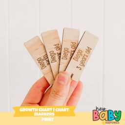 Growth Chart Markers - Height Place Setting Age Personalised For Modern Matching Set - thumbnail 2
