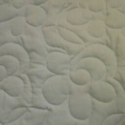 "Handmade Peach & Blue Floral Throw Quilt - 47"" X 60" - thumbnail 3