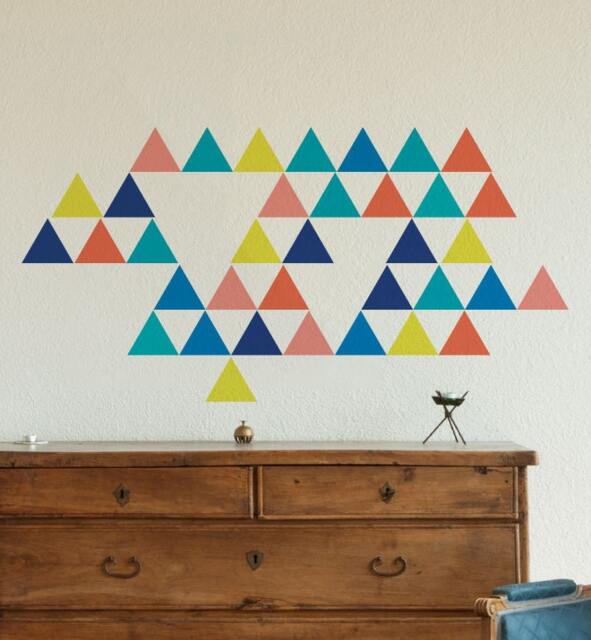 Pyramid Block - Collection Of 36 Wall Sticker Decal - Pattern, Art, Girls Room, Boys Nursery Decal, Kids Room Patterns