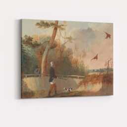Victorian Pheasant Shooting Country Estate Woodland Landscape Canvas Wall Art Print Decor Picture Ready To Hang - thumbnail 4
