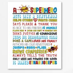 Superhero Wall Art, Poster, Superhero Printables, Decoration, Boys Room Decor, Kids Room Decor, Classroom Decor - thumbnail 3