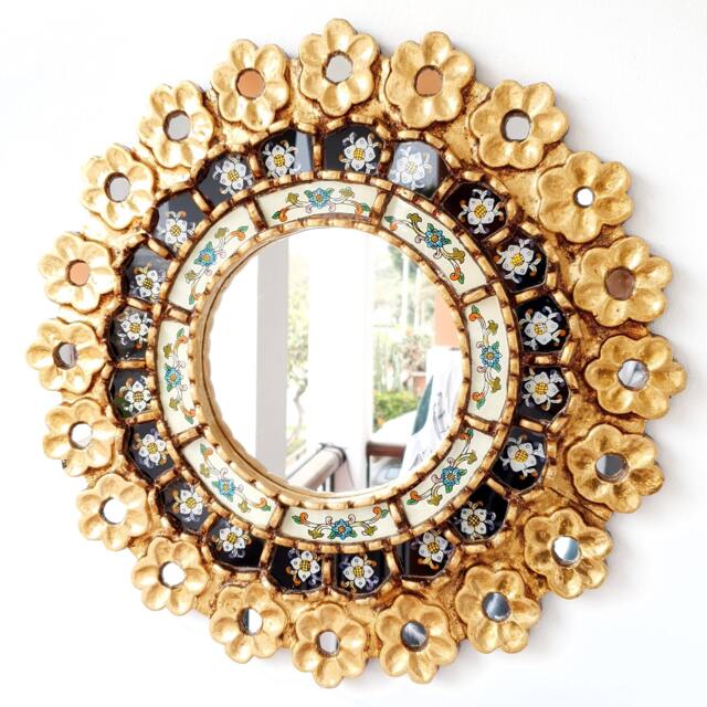 "Peruvian Mirrors ""Pink Black 40cm" - image 1