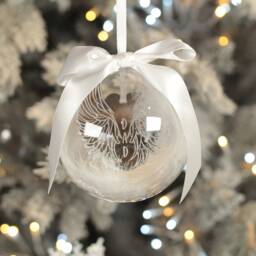 Personalised Angel Wings Memorial Christmas Tree Bauble Decoration - thumbnail 1
