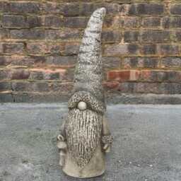 Concrete Gnome Statue Nordic Sculpture Stone Garden Elf Figurine Outdoor Dwarf Decor Handmade Ornament Cement Lover Gift