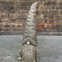 Concrete Gnome Statue Nordic Sculpture Stone Garden Elf Figurine Outdoor Dwarf Decor Handmade Ornament Cement Lover Gift - thumbnail 2