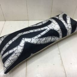Handwoven Ikat Lumbar Pillow Cover, Silk & Cotton, 10x24 - thumbnail 4