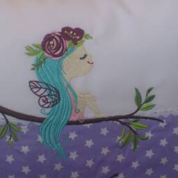 Pillow With Desired Name - Fee Purple Stars - thumbnail 2