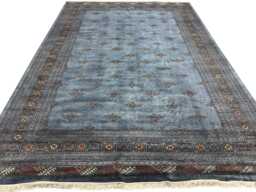 8x11 Gray Color 3 Ply Bokhara Rug - 2.00x3.00 Triple Pile Bedroom Turkish Extra Thick Afghan - thumbnail 1