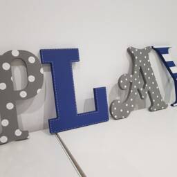 Wooden Letters Play, Play Room Decor, Kid's Room, Nursery - Wall Letters Various Colours & Finishes, 30cm High - thumbnail 3