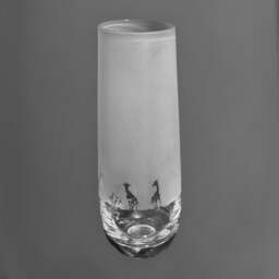Giraffe Vase - 15cm Crystal Glass Bud Vase With Giraffe Frieze Design - thumbnail 2