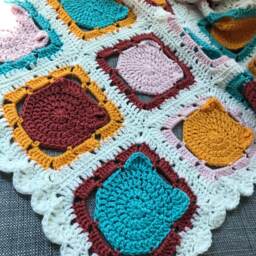 Crochet Cat Blanket, Baby Granny Squares Lap Cats - thumbnail 2