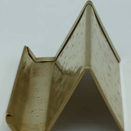 Hammered Brass Business Card Holder Modern Desk Decor - thumbnail 3