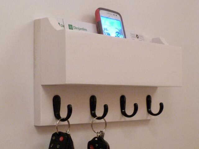 Mail Organizer Wall, Rack, Entryway Organizer, Key Holder, Rustic And - image 1