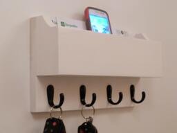 Mail Organizer Wall, Rack, Entryway Organizer, Key Holder, Rustic And