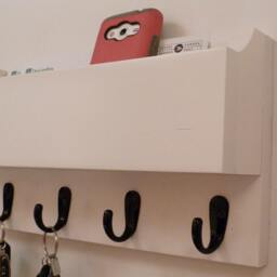 Mail Organizer Wall, Rack, Entryway Organizer, Key Holder, Rustic And - thumbnail 2
