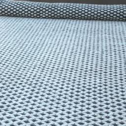 Handwoven Cotton Rug Runner Light Gray Geometric Area - thumbnail 2