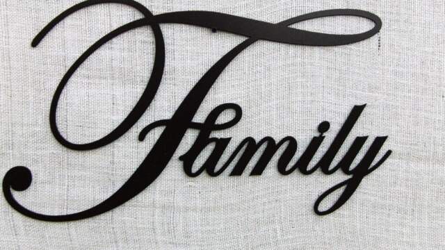 Family Sign, Wall Decor, Gift, Family Home Metal Sign - image 1