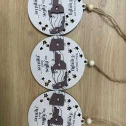 Our First Christmas As A Family Ornament, Custom Baby's Of Three Four Ornament - thumbnail 2