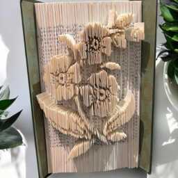 Flowers Sculpture Book Art - thumbnail 2