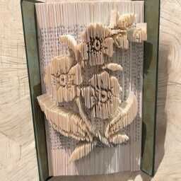 Flowers Sculpture Book Art - thumbnail 4