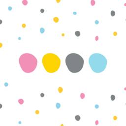 Hand Drawn Polka Dot Wall Stickers Kids Room Decor, 136 Fabric Decals - thumbnail 2