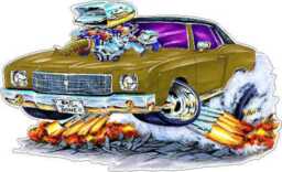 1970-72 Monte Carlo Wall Decal Vintage Chevy Car Mural - thumbnail 1